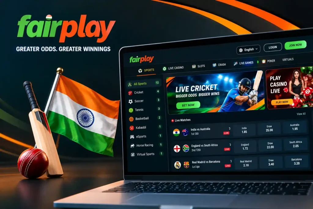 FairPlay online casino and sports betting platform for Indian players